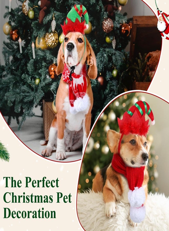 SilTriangle 10 Pcs Christmas Dog Outfit, Christmas Pet Headband and Scarf Adjustable Xmas Hair Hoop Pet Costume Accessories for Dog Puppy Cat - Image 5